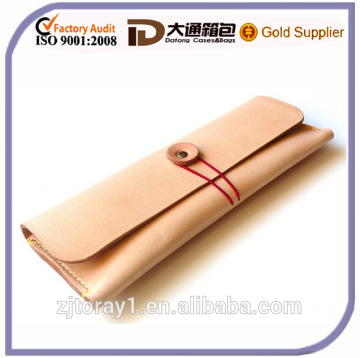 Stylish Folding Leather Pencil Case Multi-pouch for Student