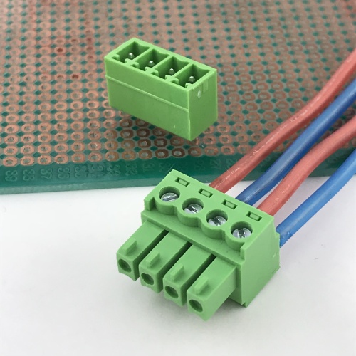 Bloco de terminais de contato de 4 vias de PCB de passo de 3,5 mm