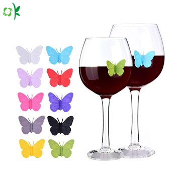 Food Grade Butterfly Silicone Glass Marker na imprezę