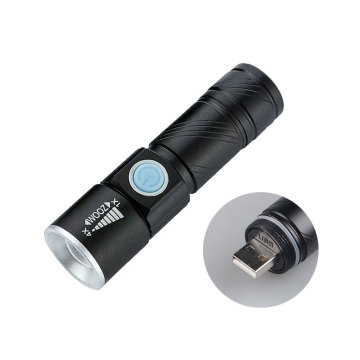 Aluminum Alloy Small Size Torch USB Pocket Flashlight