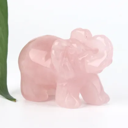 Elephant Craft Ornaments with Crystal Agate Jade
