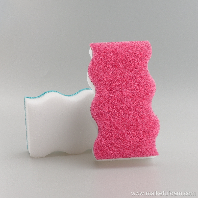 Magic Sponge With Scouring Pad Kitchen Cleaning