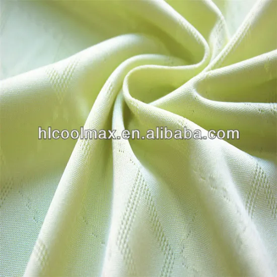 50%coolmax 50%polyester jacquard knitted mesh fabric for T-shirt