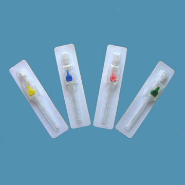 IV cannula with injection valve, various sizes are available