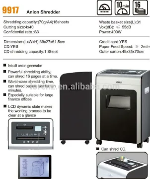 office metal deli anion shredder