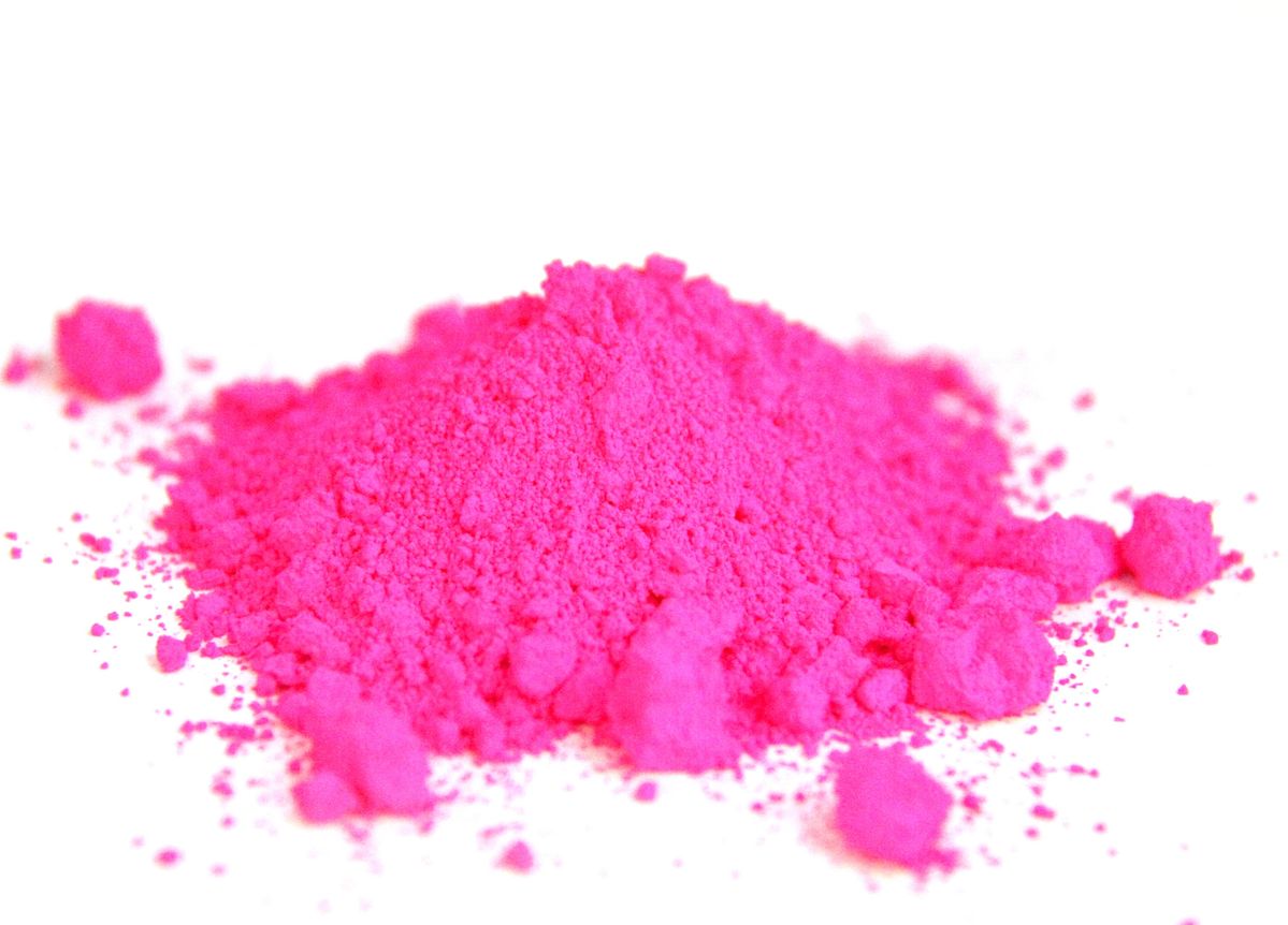 Fluorescent sign powder coating treatment