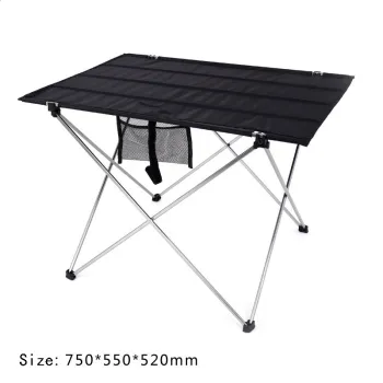 Portable Lightweight Camping Picnic Table with Oxford Cloth Top and Aluminum Frame - Comes with Outer Bag