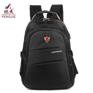 Mochila de viaje de poliéster Designer Black Sports Custom