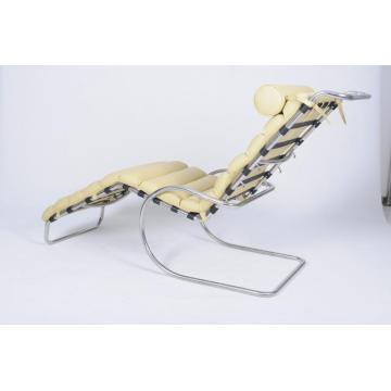 Chaise longue ajustable en cuir MR