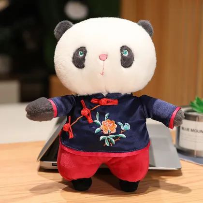 Traditional Chinese Style Tang Suit Panda Couples Plush Dolls Dropshipping