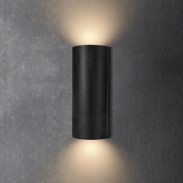 Modern Square ETL Certified Black ABS LED Wall Light with Adjustable Up/Down Lighting