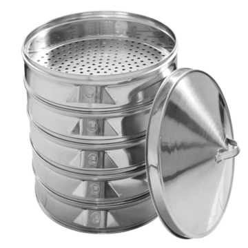 Stainless steel commercial steamer with lid