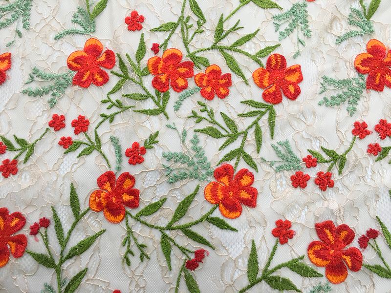 Lace Mesh Embroidery Fabric