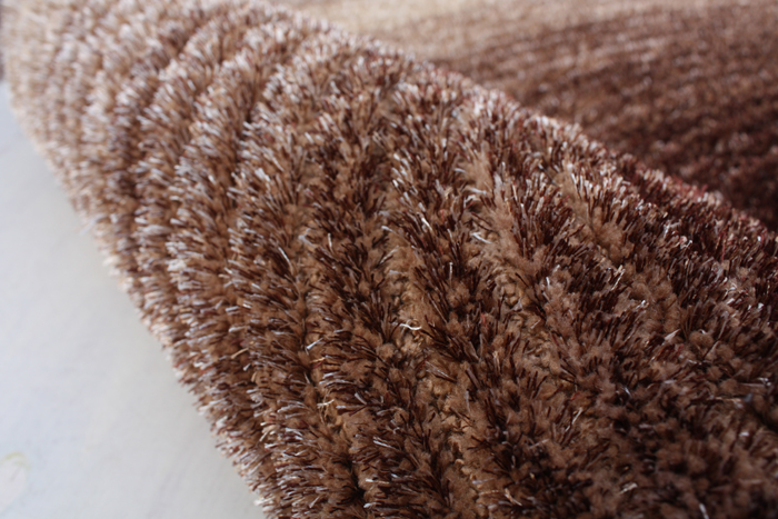 polyester design two mix yarn with loop brown beige