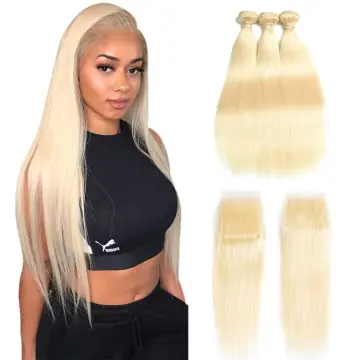 Chinese Human Women Hair Short Wavy Raw Blonde Virgin Hair Mink Straight Colored 613 Bundles Vendors With Raw Brazilian Hair
