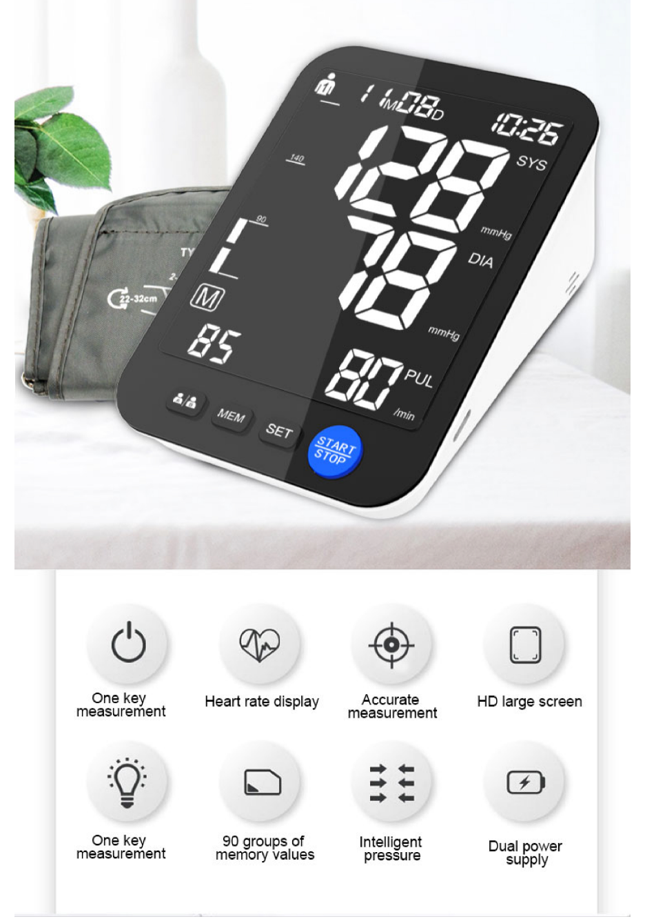 Digital blood pressure monitor