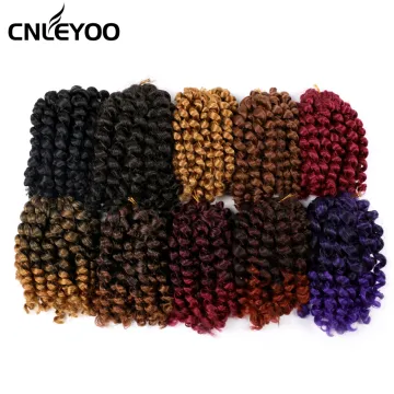 10 Inch Wand Curl Crochet Hair 22 Strands Short  Jamaica Bounce Crochet Braids For Women
