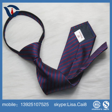 Custom Kids Tie 100% Polyester Woven Elastic Necktie For Child
