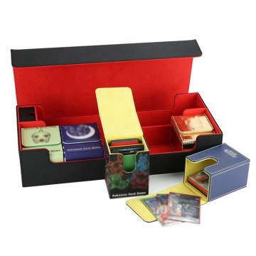 Custom Large Capacity Premium PU Leather TCG Card Deck Box