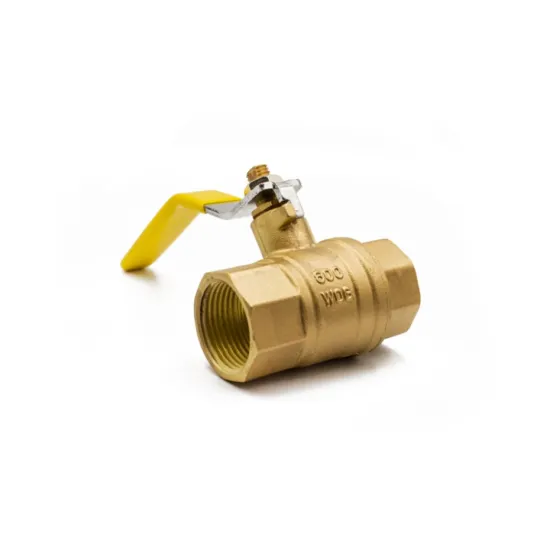 OEM 1/4"-4" 600WOG Full Bore Port Npt Thread C37700 Material Brass Gas Ball Valve With Zinc Plated Steel Handle