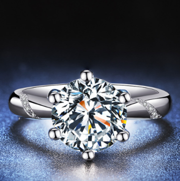 New arrived white gold Moissanite Engagement diamond Ring