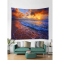 Tapisserie Wandbehang Ozean Meer Welle Meer Küste Strand Serie Tapisserie Sonnenaufgang Sonnenuntergang Abenddämmerung Tapisserie für Schlafzimmer Wohnheim Dekor