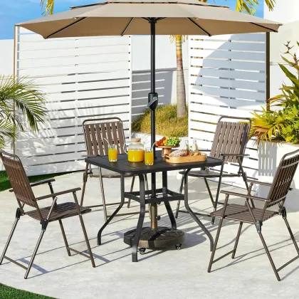 Plastic folding vertical striped outdoor chair
