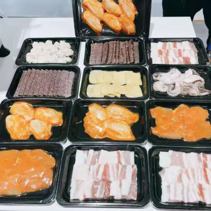 tray sealing cooked foods skin vacuum packing machines