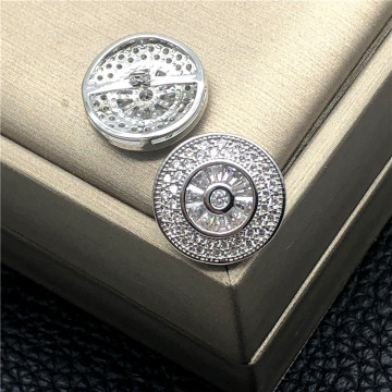 Shiny Snowflake Zircon Crystal Rhinestone Diamond Garment Accessories: Craft Buttons with Zircon Stone