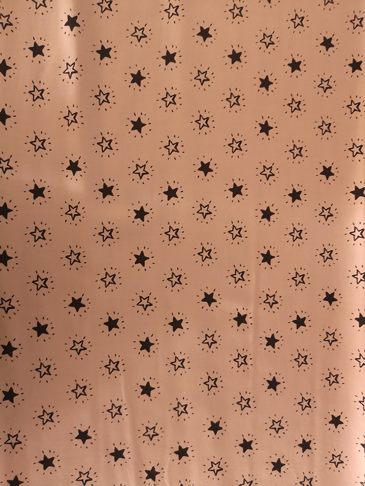 Tela de tejido de impresión Rayon Challis 30S diseño estrellas