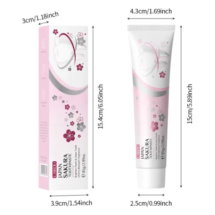 Wholesale Natural Cherry Blossom Mint Toothpaste for Fresh Breath Oral Care