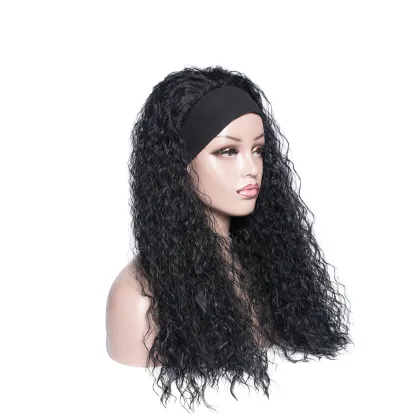 Aishili headband wig top quality black wig headband water wave headband wigs for black women