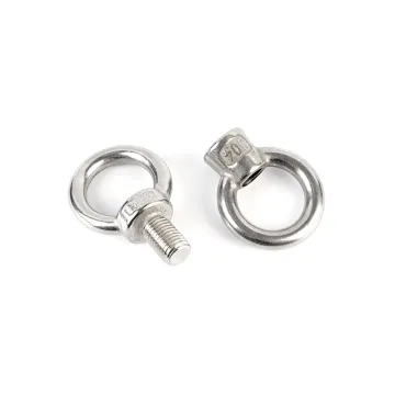 Round thread eye bolts and nuts