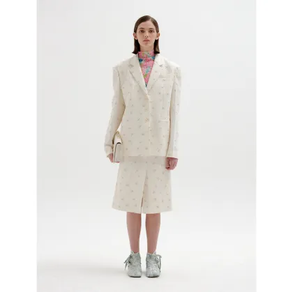 Customization Single Breasted Full Print Blazer for Women