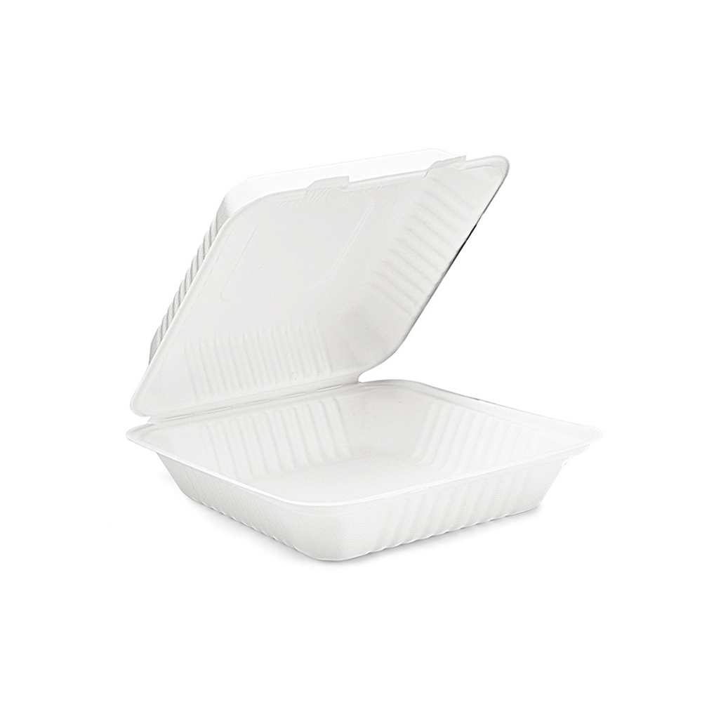 9&#39;&#39;Clamshell قابلاً للتصرف في صندوق Bagasse Box