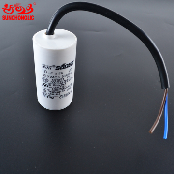 Sunchonglic High Quality Washing Machine Capacitor CBB60 10uf