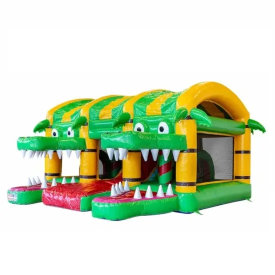Crocodile Inflatable Bouncer: Air Water Slide, Jumping Bouncy Castle