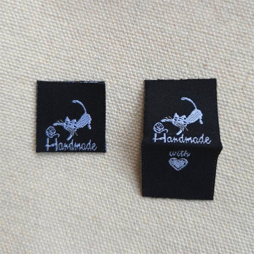 handmade label bag Embroidery custom marking fading