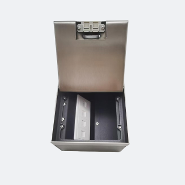 Couvercle en acier inoxydable encastré de schéma d'alimentation de plancher avec 4 gangs RJ45 - HGD-130kd
