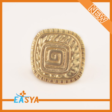 Big Metal Square Adjustable Gold Ring Wholesale