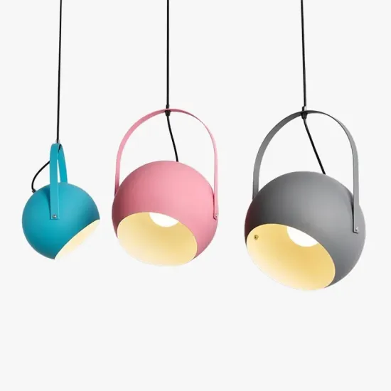 Colorful Macaron Style LED Pendant Lights: Modern Nordic Decorative Chandeliers for Kitchen, Living Room, and Kids' Spaces