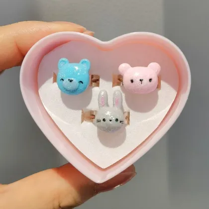 Princess Cute Cartoon Jewelry Set for Girls' Birthday