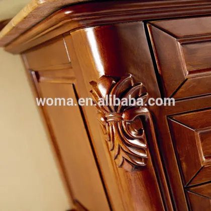 6012 New Design Solid Wood Single Sink Bathroom Cupboard