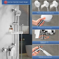 Supporting Chrome Round Hand Shower Slide-Bar Shower Set