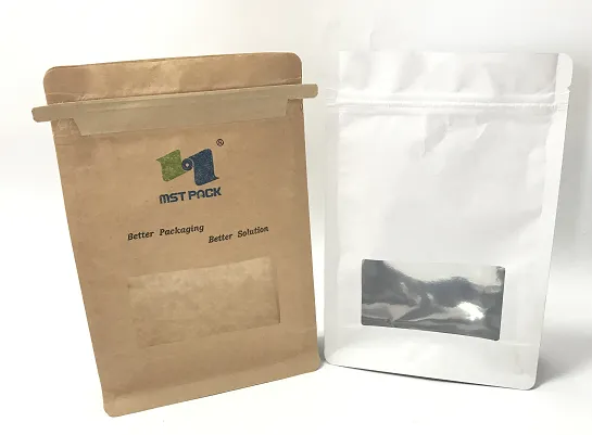 Kraft Paper Bag With Square Window For Candy