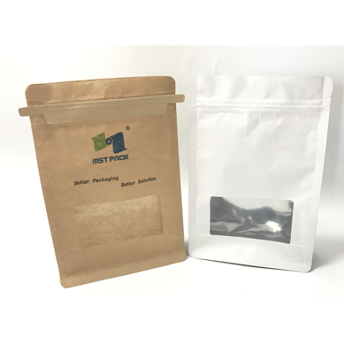 Eco-Содружественные Compostable мешки Kraft бумажные для хранения еды