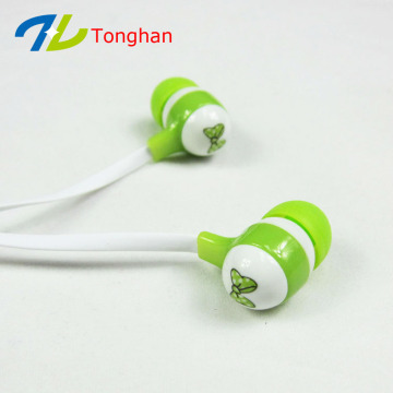 Cheapest Cartoon Logo Design In Ear Earphones Wired Earbuds With Mic