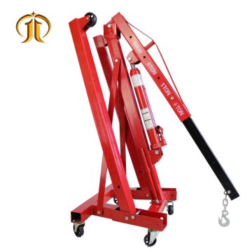 Used 4 Post Car Lift with 3T Folding Engine Crane Hydraulic for Sale