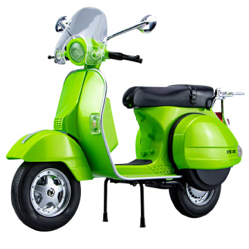 Premium Diecast 1:10 Scooter Model with Sound, Light, and Front Wheel Steering: An Ornate Metal Motorcycle Alloy Decor
