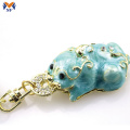 Metal custom 3d animal shaped enamel keychain